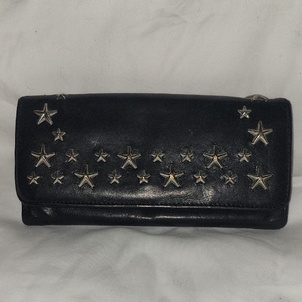 Jimmy Choo Wallet Black Star-Studded
